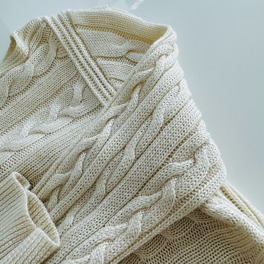 LAUREN RALPH LAUREN XS knit sweater light yellow color - Picture 4 of 6